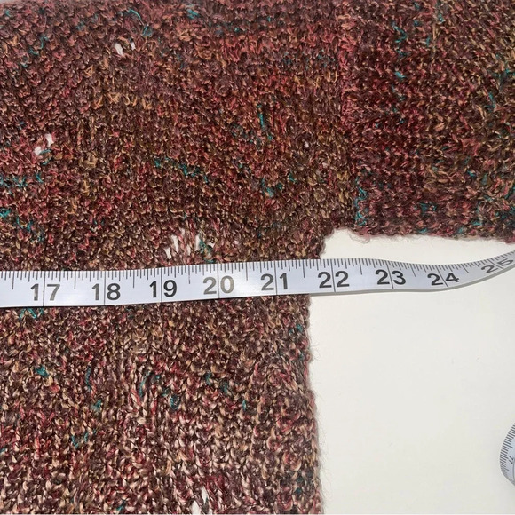 Maurices Burgundy Colorful Wave Stitch Open Front Cardigan Xsmall Women’s - Picture 7 of 11